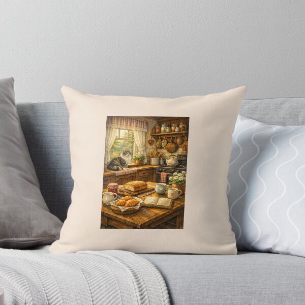 Item preview, Cozy Kitchen Cat — Cottage Morning designed and sold by Novel Works Studio.