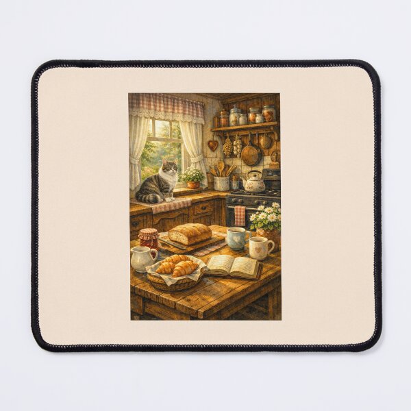 Item preview, Cozy Kitchen Cat — Cottage Morning designed and sold by Novel Works Studio.