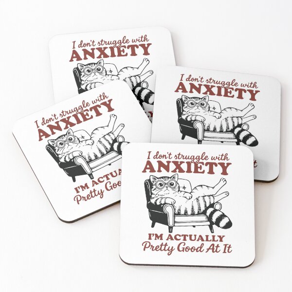 Item preview, I don't struggle with anxiety I'm actually pretty good at it funny cat designed and sold by BrownHorse90s.