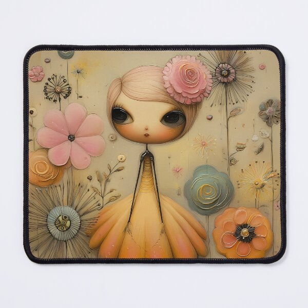 Item preview, Fairytale flower girl in floral vintage style designed and sold by WhimsyArt ○ byGTL.