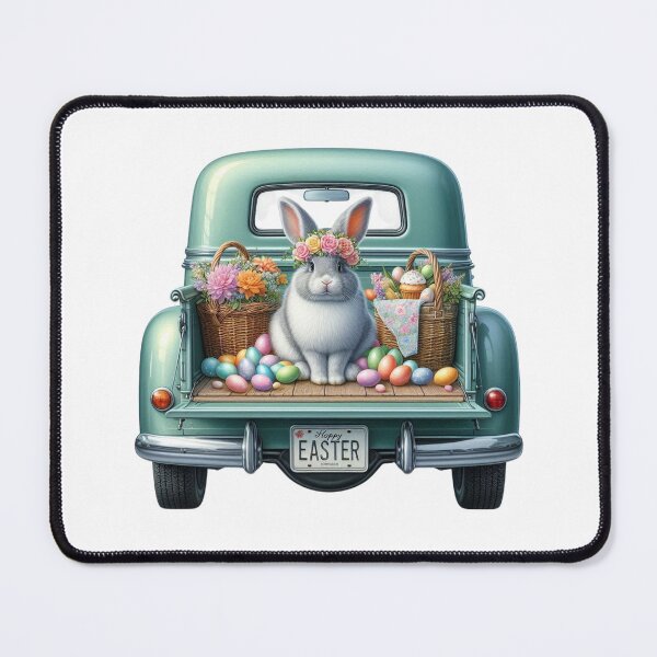 Item preview, Happy Easter Spring Truck Design, Easter Cute Bunny, Floral Truck Art, Vintage Spring Paster Truck designed and sold by gabrielakrall.