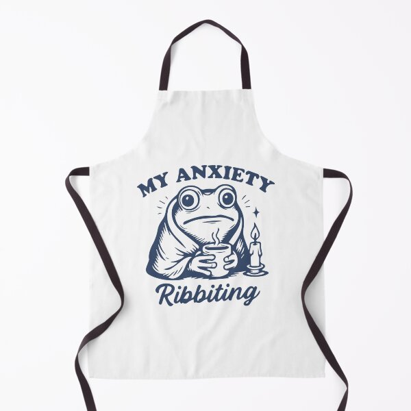 Item preview, My anxiety ribbiting frog with coffee designed and sold by BrownHorse90s.
