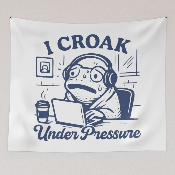 Item preview, I croak under pressure working frog  designed and sold by BrownHorse90s.
