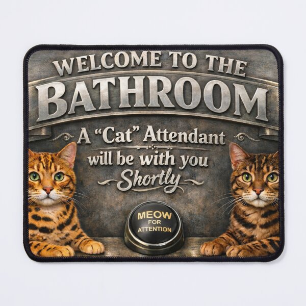 Item preview, Cattendants in the bathroom sign designed and sold by designbywhacky.