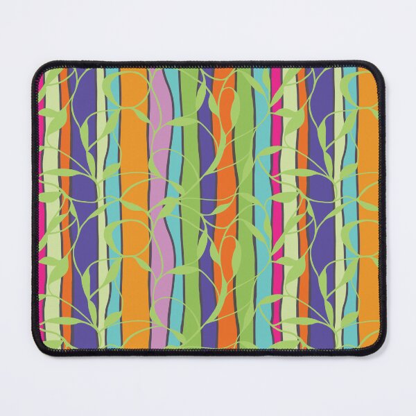 Item preview, Retro Wavy Stripes and Lime Vines designed and sold by phatlizzardart.