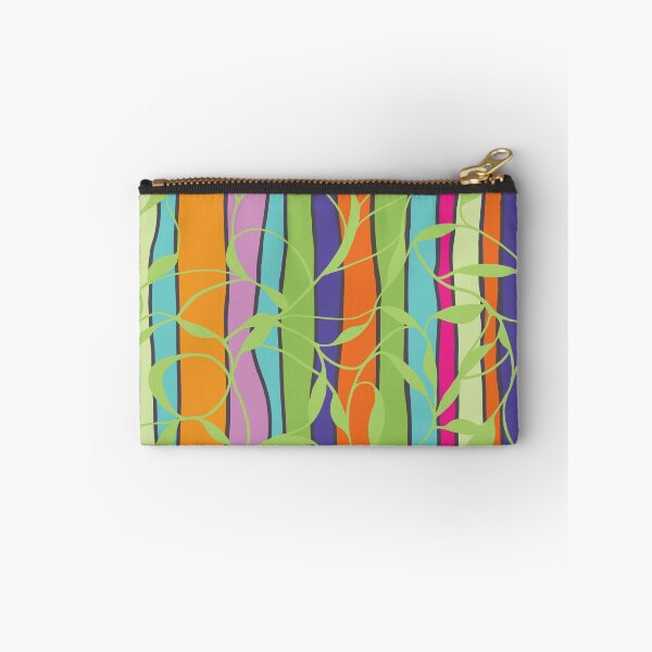 Item preview, Retro Wavy Stripes and Lime Vines  designed and sold by phatlizzardart.