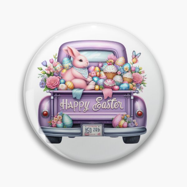 Item preview, Easter Spring Truck Design, Easter Cute Bunny, Floral Truck Art, Vintage Spring Paster Truck designed and sold by gabrielakrall.