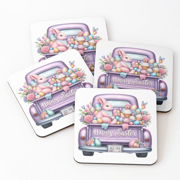 Item preview, Easter Spring Truck Design, Easter Cute Bunny, Floral Truck Art, Vintage Spring Paster Truck designed and sold by gabrielakrall.