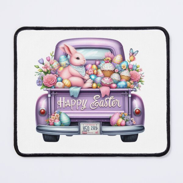 Item preview, Easter Spring Truck Design, Easter Cute Bunny, Floral Truck Art, Vintage Spring Paster Truck designed and sold by gabrielakrall.