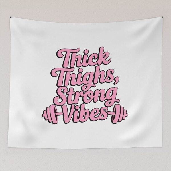 Item preview, Thick Thighs Strong Vibes! Pink Gym Girl s designed and sold by PMCreative.