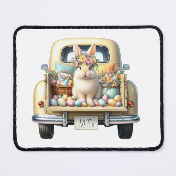 Item preview, Easter Spring Truck Design, Easter Cute Bunny, Floral Truck Art, Vintage Spring Paster Truck designed and sold by gabrielakrall.