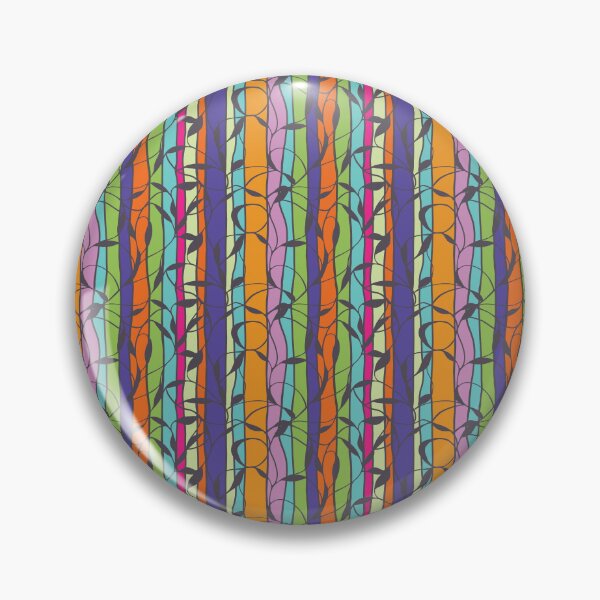 Item preview, Retro Wavy Stripes and Vines  designed and sold by phatlizzardart.