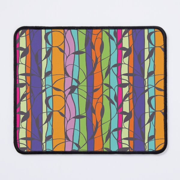 Item preview, Retro Wavy Stripes and Vines designed and sold by phatlizzardart.