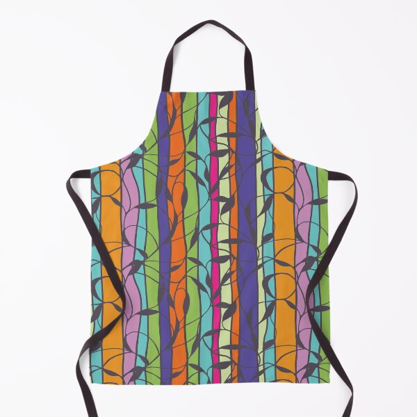 Item preview, Retro Wavy Stripes and Vines designed and sold by phatlizzardart.