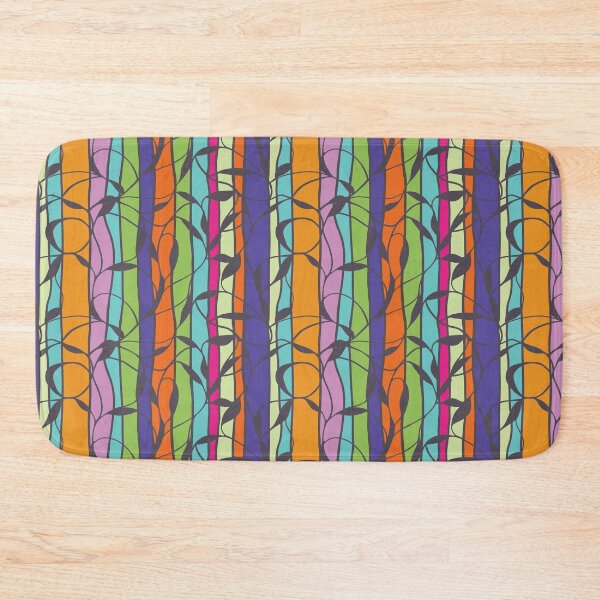 Item preview, Retro Wavy Stripes and Vines  designed and sold by phatlizzardart.