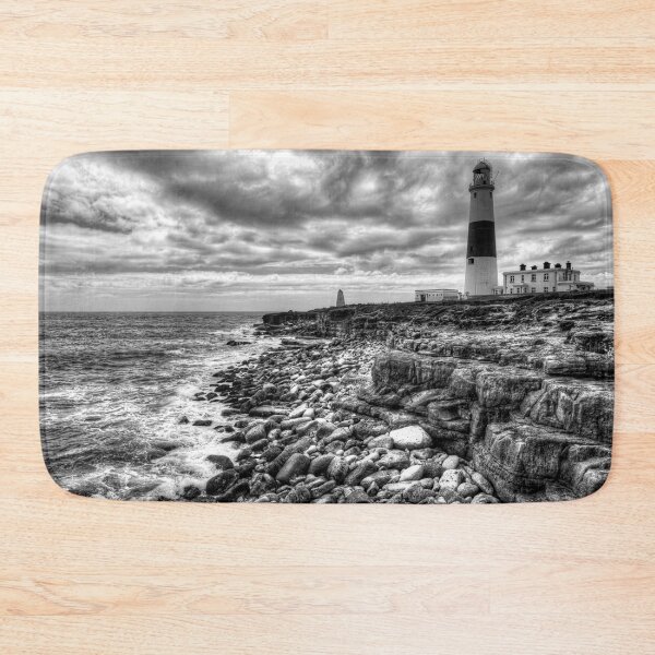 Item preview, Portland Bill Lighthouse, Dramatic Black and White Coastline designed and sold by Paul Thompson Photography.