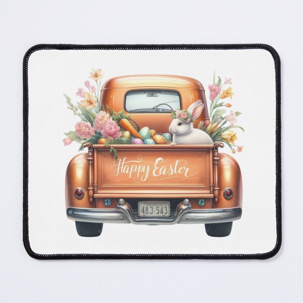 Item preview, Easter Spring Truck Design, Easter Cute Bunny, Floral Truck Art, Vintage Spring Paster Truck designed and sold by gabrielakrall.