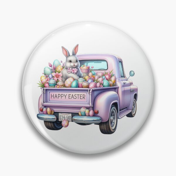 Item preview, Easter Spring Truck Design, Easter Cute Bunny, Floral Truck Art, Vintage Spring Paster Truck designed and sold by gabrielakrall.
