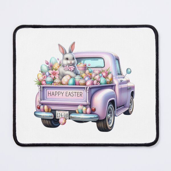Item preview, Easter Spring Truck Design, Easter Cute Bunny, Floral Truck Art, Vintage Spring Paster Truck designed and sold by gabrielakrall.