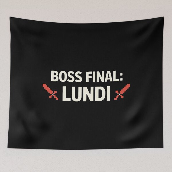 Item preview, Final Boss: Monday – Gamer humor and pixel art design designed and sold by Shop Geek.
