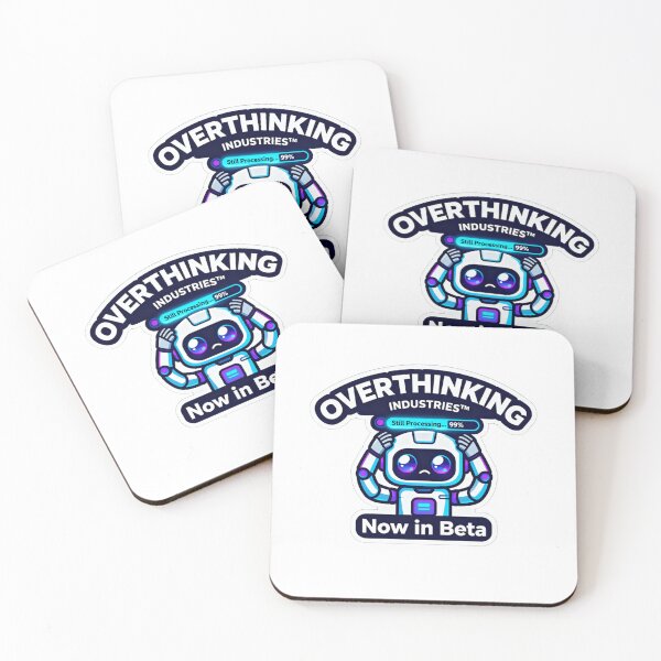 Item preview, Overthinking Industries™ – Now in Beta – Funny Tech Startup Parody Shirt & Stickers designed and sold by SaagarArts.
