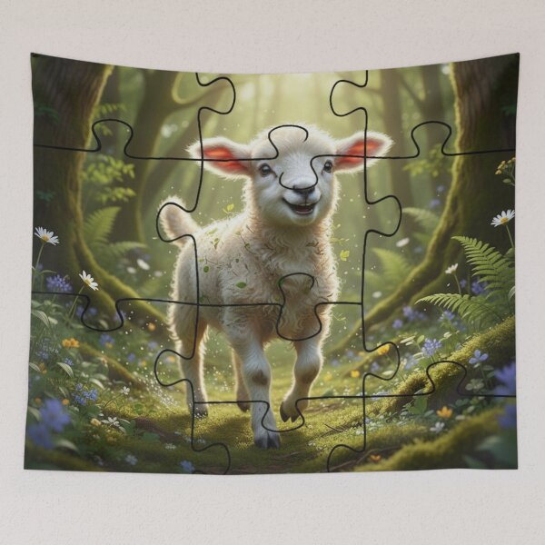Item preview, Happiness of little lamb designed and sold by prashant art factory ✅️.