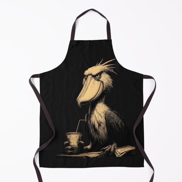 Item preview, Grumpy Shoebill Bird With Iced Coffee Moody Design designed and sold by MTJ-Mushrooms.