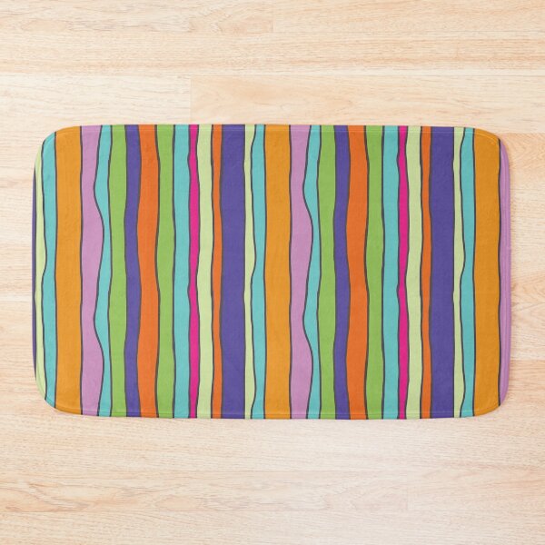 Item preview, Retro Wavy Stripes in bright summer colours designed and sold by phatlizzardart.