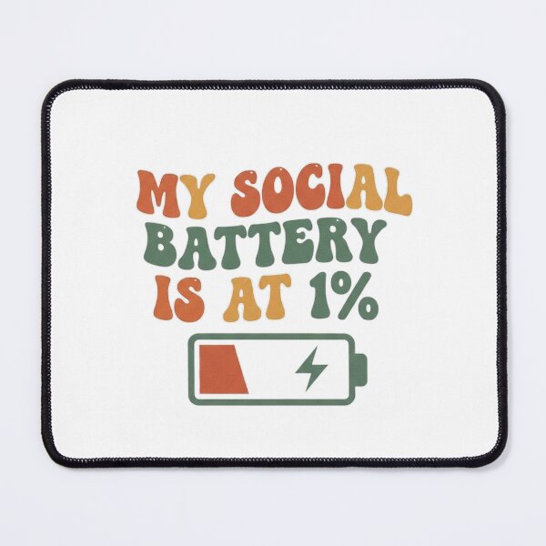 Item preview, Social Battery at 1% – Funny Anti Social Tee designed and sold by Jeffersonrito.