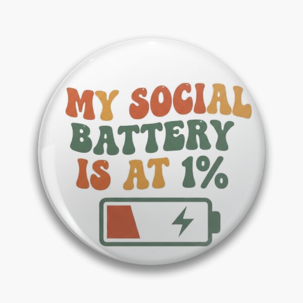 Item preview, Social Battery at 1% – Funny Anti Social Tee designed and sold by Jeffersonrito.