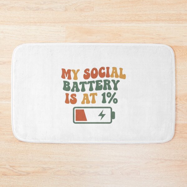 Item preview, Social Battery at 1% – Funny Anti Social Tee designed and sold by Jeffersonrito.