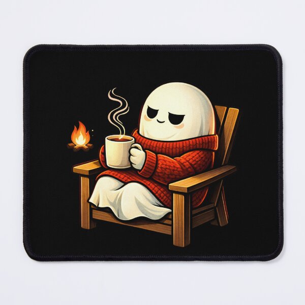 Item preview, Cozy Cabin Coffee Ghost – Cute Winter Hygge Aesthetic Cartoon designed and sold by ColorSplash123.