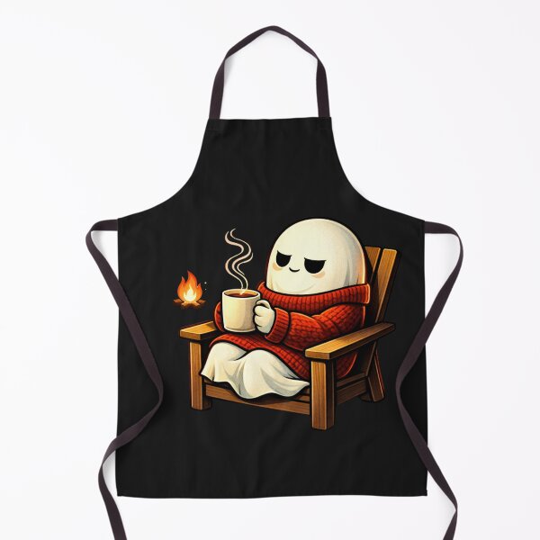 Item preview, Cozy Cabin Coffee Ghost – Cute Winter Hygge Aesthetic Cartoon designed and sold by ColorSplash123.