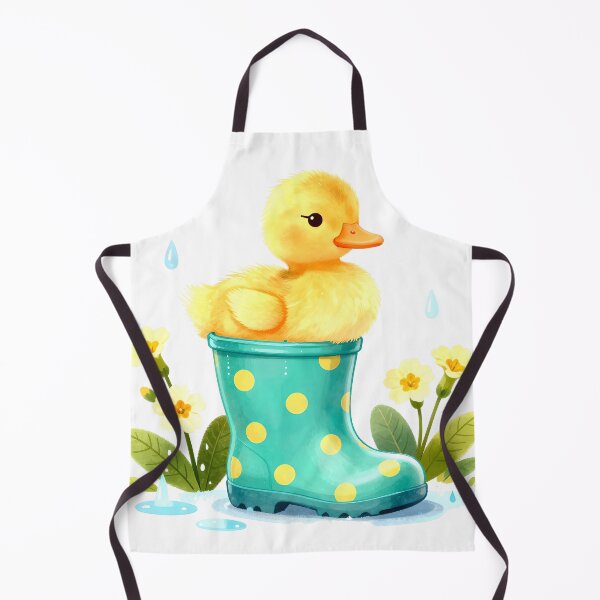 Item preview, Whimsical Watercolor Duckling in a Rain Boot Spring Art. designed and sold by AnimalAirtistry.