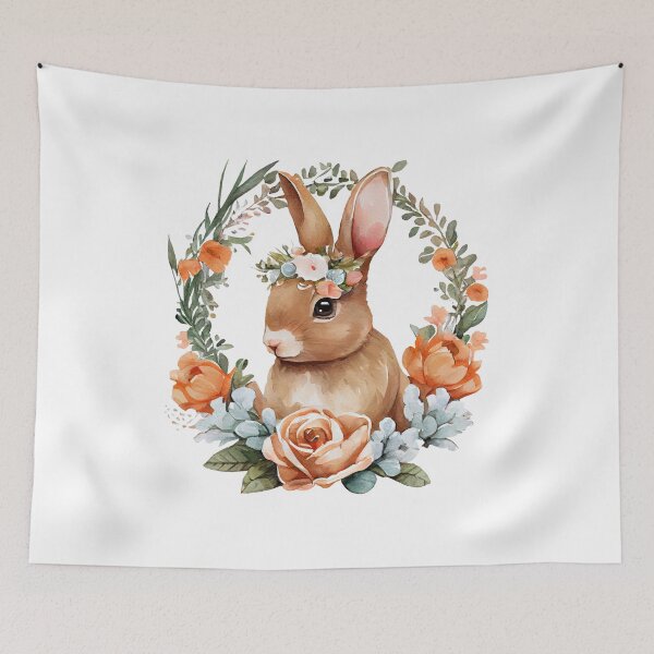 Item preview, Watercolor Easter Bunny | Cottagecore Spring Aesthetic designed and sold by Hydravisions.