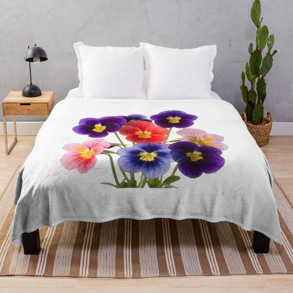 Item preview, Colorful pansy flowers designed and sold by trendspatterns.