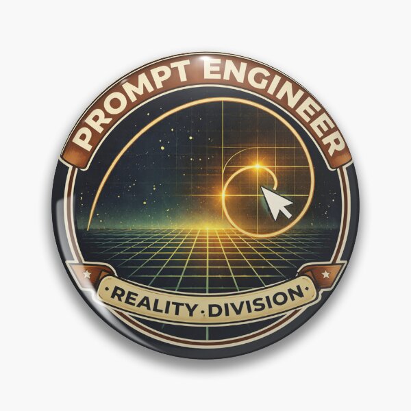 Item preview, Prompt Engineer Golden Spiral Emblem designed and sold by Sybille-Yates.