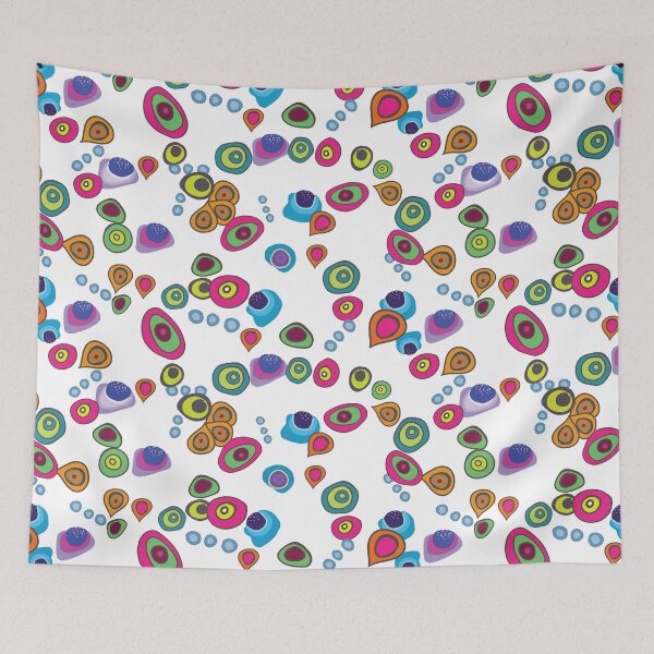 Item preview, Whimsical Retro Mod with Organic Circles Hand-Drawn Dots designed and sold by phatlizzardart.