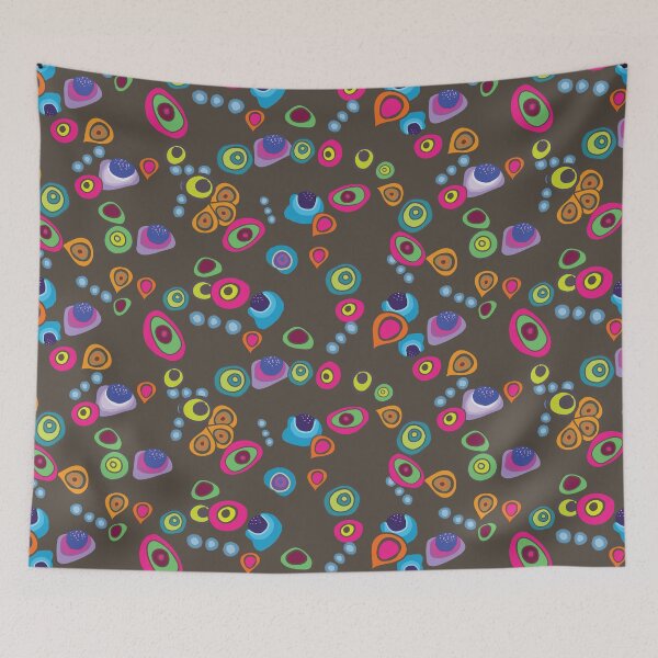Item preview, Whimsical Retro Mod with Organic Circles Hand-Drawn Dots designed and sold by phatlizzardart.