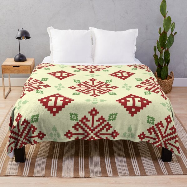 Item preview, Seamless red tribal pattern with geometric ethnic ornaments, inspired by traditional folk textile art. designed and sold by kasune-shop.