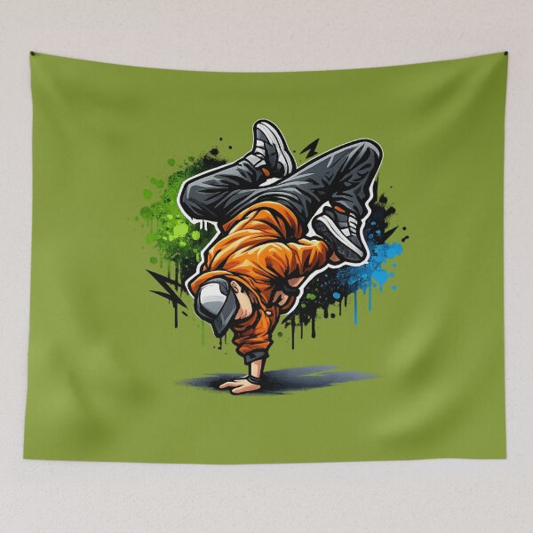 Item preview, Graffiti Flow B-Boy Dancer designed and sold by HubiUrbanStudio.