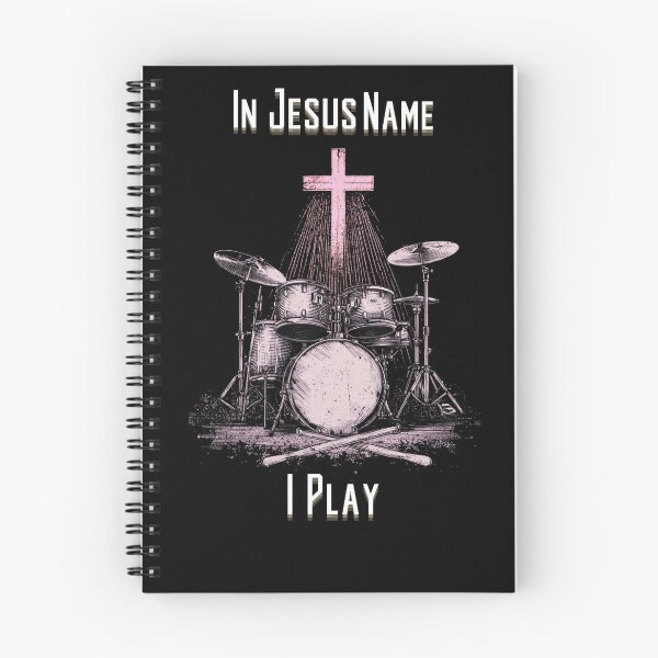 Item preview, Retro In Jesus Name I Play Drums Christian Worship Shirt designed and sold by ChrisPrints.