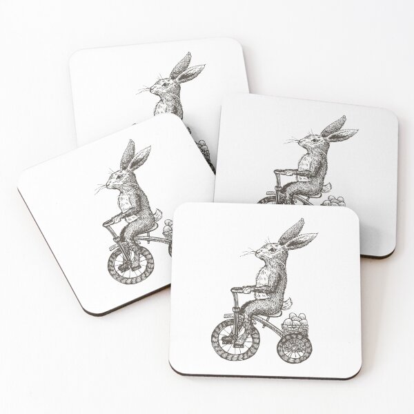 Item preview, Vintage Cycling Hare | Antique Engraving Bunny designed and sold by Hydravisions.
