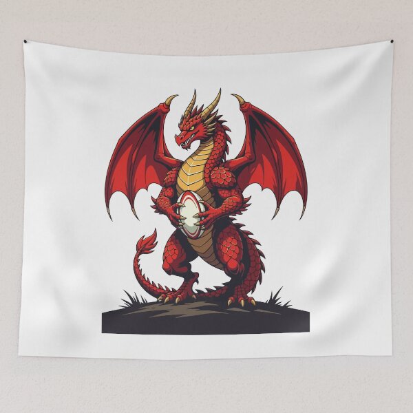 Item preview, The Fierce Focus Of Kickoff Red Dragon designed and sold by taiche.