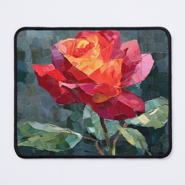 Item preview, Scarlet Rose in Motion – Modern Floral Art designed and sold by daila70.