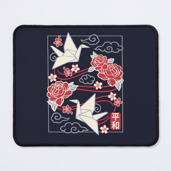 Item preview, Geometric Origami Peace Cranes - Heiwa Kanji with Roses and Sakura designed and sold by NemiMakeit.