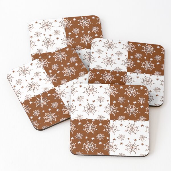 Item preview, White and brown interchange web pattern designed and sold by serenebookworm.