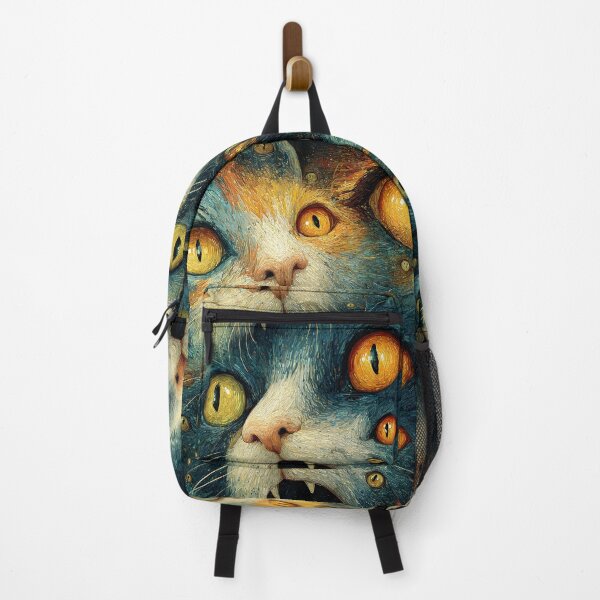 Item preview, Creepy Multi-Eyed Cat Monsters Fantastic Vintage Pattern designed and sold by SecretDicer.