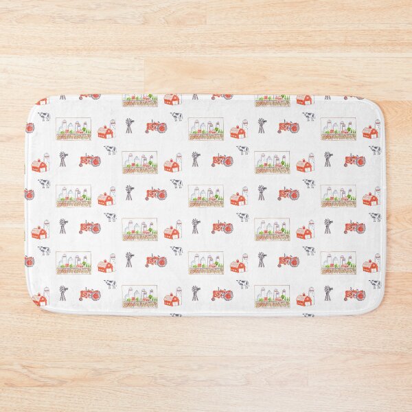 Item preview, Set of farm-themed stickers featuring a cow, tractor, and silos. designed and sold by rizdrawings.