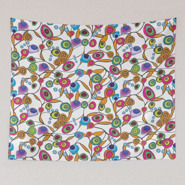 Item preview, Whimsical Retro Mod with Organic Circles Hand-Drawn Dots designed and sold by phatlizzardart.